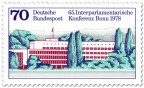Briefmarke: Interparlamentarische Konferenz, Bundeshaus Bonn