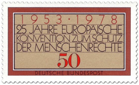 Briefmarke: Europäische Konvention zum Schutz der Menschenrechte