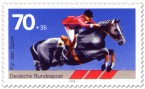 Briefmarke: Springreiten, Pferdesport (Sporthilfe)