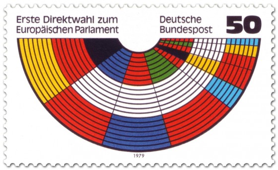 Briefmarke: Europäisches Parlament, Sitzverteilung
