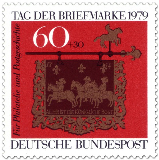Briefmarke: Posthausschild aus Altheim an der Saar