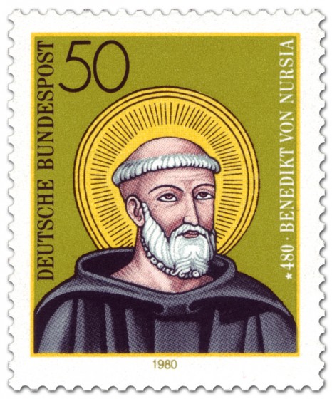 Briefmarke: Benedikt von Nursia (Mönch)