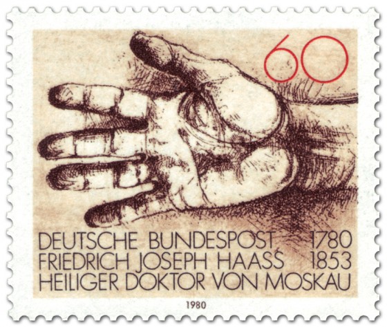 Briefmarke: Hand (Zeichnung) für Friedrich Joseph Haass