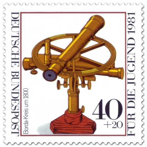 Briefmarke: Borda-Kreis um 1800 (historisches Fernrohr)