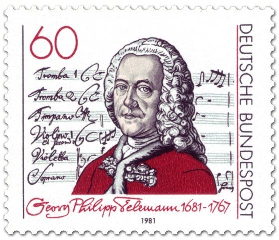 Briefmarke: Georg Philipp Telemann (Komponist)