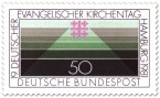 Briefmarke: Linien und Jerusalemkreuz (ev. Kirchentag)