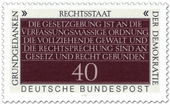 Briefmarke: Rechtsstaat (Grundgedanken der Demokratie)