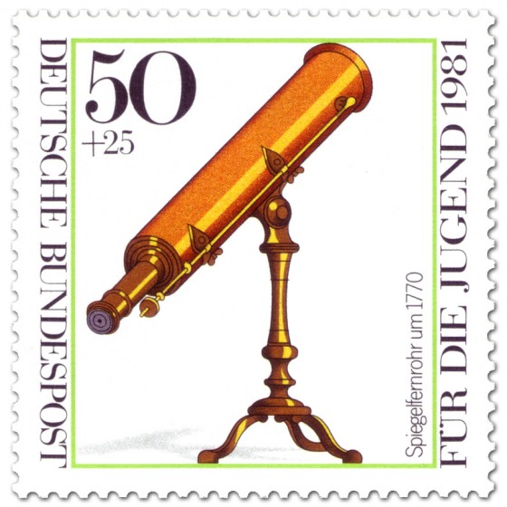 Briefmarke: Spiegelfernrohr um 1770