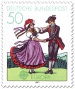 Briefmarke: Tracht aus dem Schwarzwald (Folklore-Tanz)
