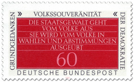 Briefmarke: Volkssouveränität (Grundgedanken der Demokratie)