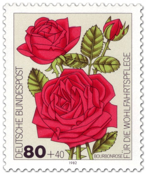 Briefmarke: Bourbon-Rose