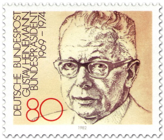 Briefmarke: Bundespräsident Gustav Heinemann 82