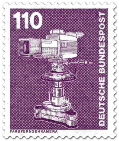 Briefmarke: Farbfernsehkamera