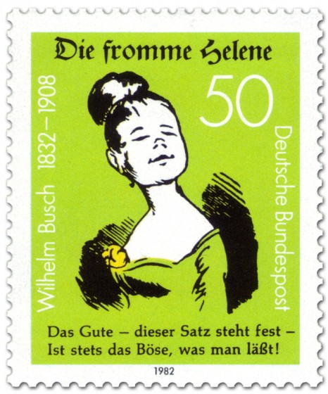 Briefmarke: Die fromme Helene von Wilhelm Busch