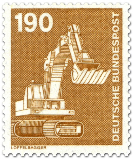 Briefmarke: Löffelbagger