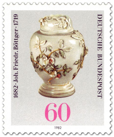 Briefmarke: Porzellantopf von Johann Friedrich Böttger