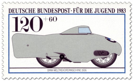 Briefmarke: Bmw Weltrekordmaschine 1936