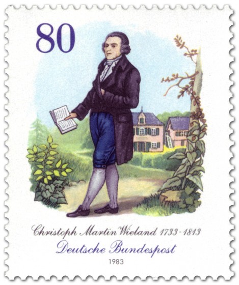 Briefmarke: Christoph Martin Wieland (Dichter, Schriftsteller)