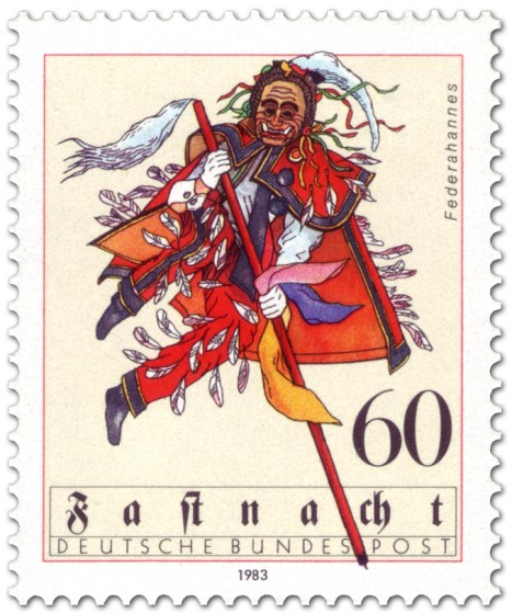 Briefmarke: Federahannes Kostüm zur Fastnacht