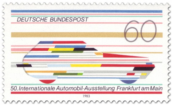 Briefmarke: Futuristisches Auto (IAA Frankfurt)
