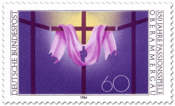 Briefmarke: Tuch am Kreuz Oberammergauer Passionsspiele