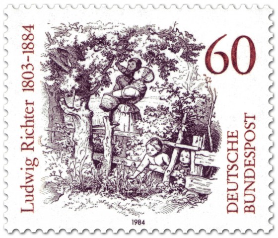 Briefmarke: Zeichnung von Ludwig Richter (Zeichner)