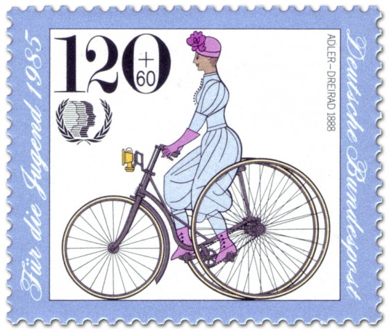 Briefmarke: Adler Dreirad 1887
