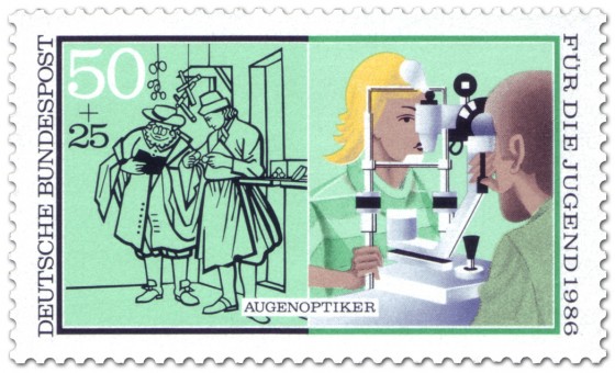 Augenoptiker-Briefmarke, Sehtest