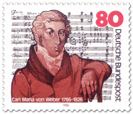 Briefmarke: Carl Maria von Weber (Komponist)