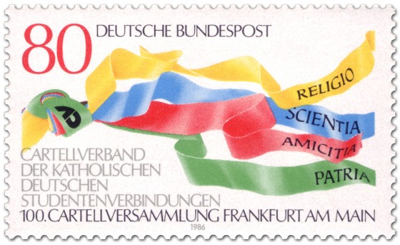 Briefmarke: Farbige Bänder (Cartellverband)