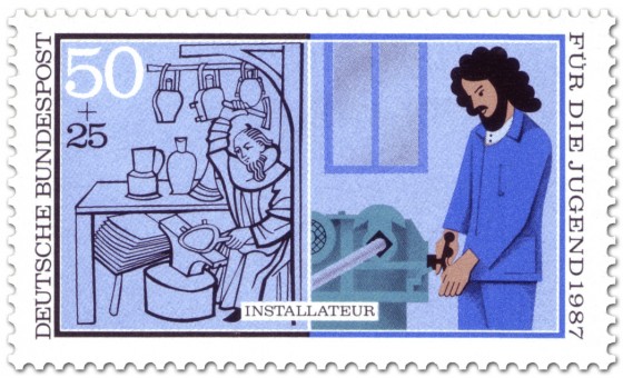 Briefmarke: Installateur, Handwerker