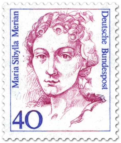 Briefmarke: Maria Sibylla Merian (Künstlerin)