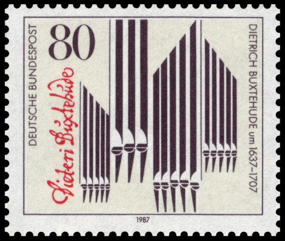 Briefmarke: Orgel von Dietrich Buxtehude (Organist)