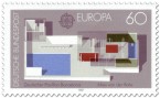 Briefmarke für Mies van der Rohe: Pavillon in Barcelona (1987)