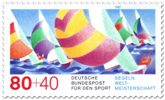 Briefmarke: Segelschiffe, Regatta (WM 87)