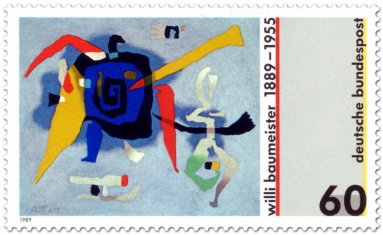 Briefmarke: Bluxao (Gemälde) von Willi Baumeister