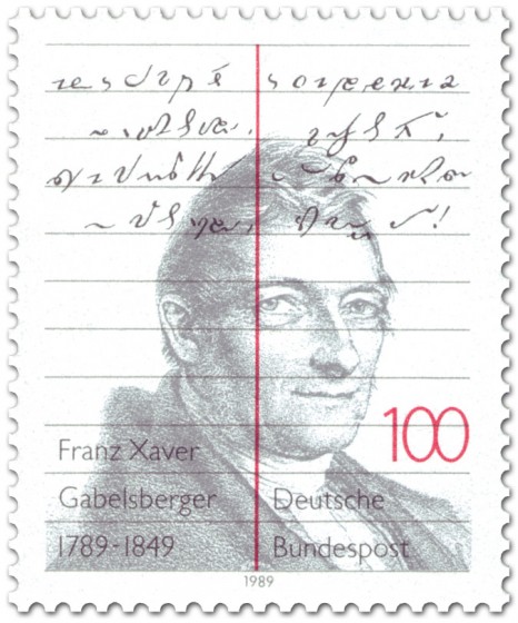 Briefmarke: Franz Xaver Gabelsberger (Erfinder der Kurzschrift)