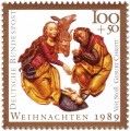 Briefmarke: Geburt Christi von Veit Stoß (Weihnachtsmarke 1989)