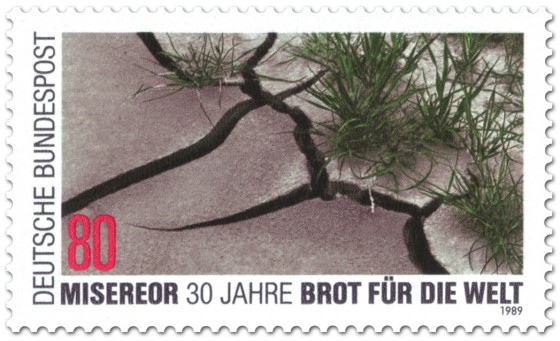 Briefmarke: 30 Jahre Misereor - Brot für die Welt