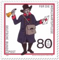 Briefmarke: Postbote der Hamburgischen Fußpost