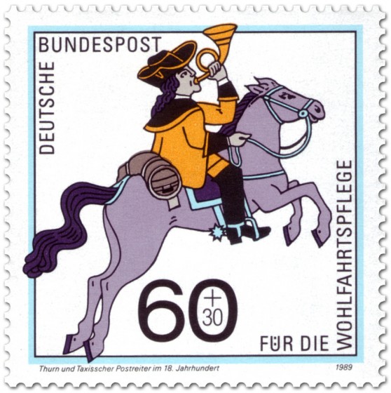 Briefmarke: Postreiter von Thurn und Taxis