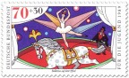 Briefmarke: Zirkus Pferd mit Ballerina