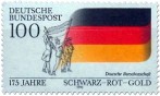 Briefmarke: Deutsche Fahne 1990