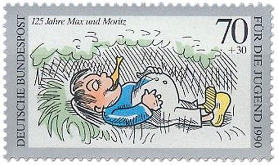 Briefmarke: Fauler Sack Max