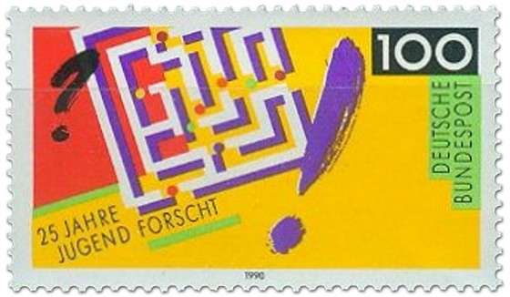 Briefmarke: Jugend Forscht (25 Jahre)