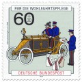 Briefmarke: Motorpostwagen Oldtimer