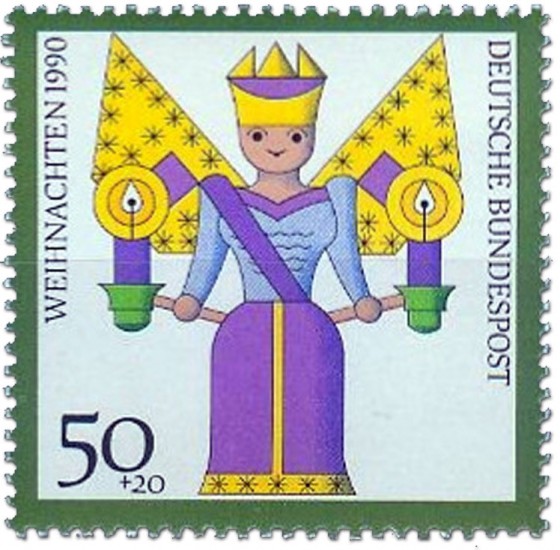Briefmarke: Weihnachtsengel (Kunsthandwerk)