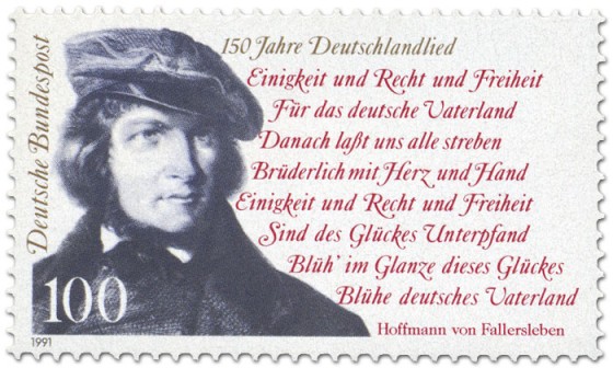 Briefmarke: 150 Jahre Deutschlandlied (Fallersleben)