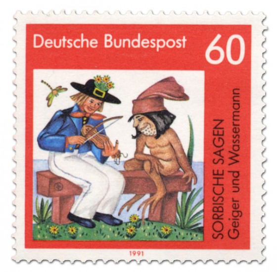 Briefmarke: Geiger Wassermann (Sorbische Sage)