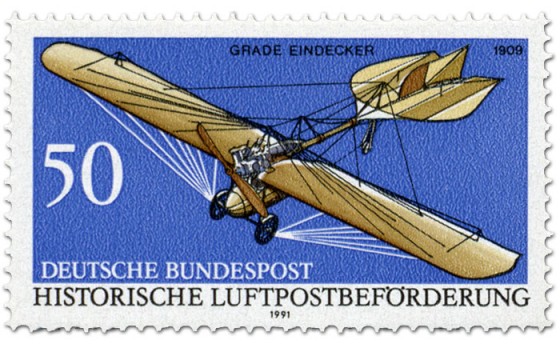 Briefmarke: Grade Eindecker 1909